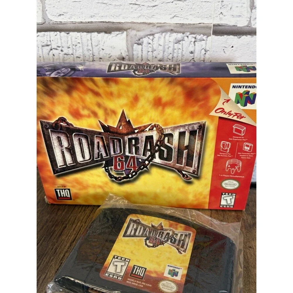 Road Rash 64 (Nintendo 64 N64) Original Box No Manual Very Good!